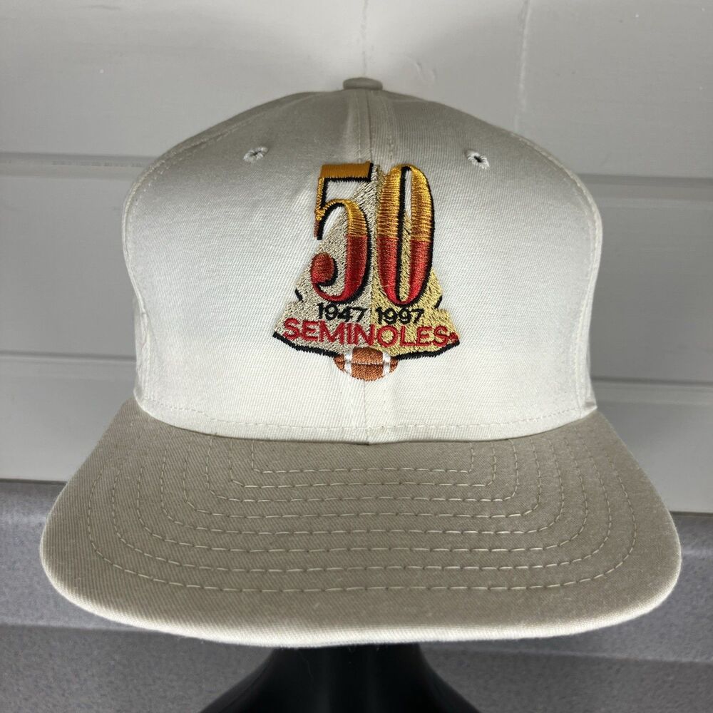 1997 FSU Hat Spellout Florida State Seminoles 50 Year Noles Snapback 1947 Vtg